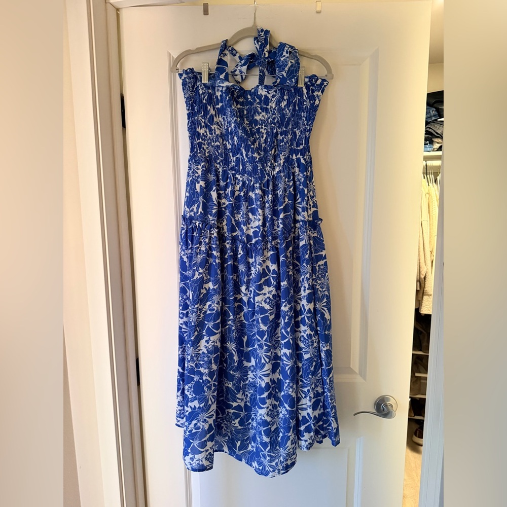 Blue Floral Maxi Dress